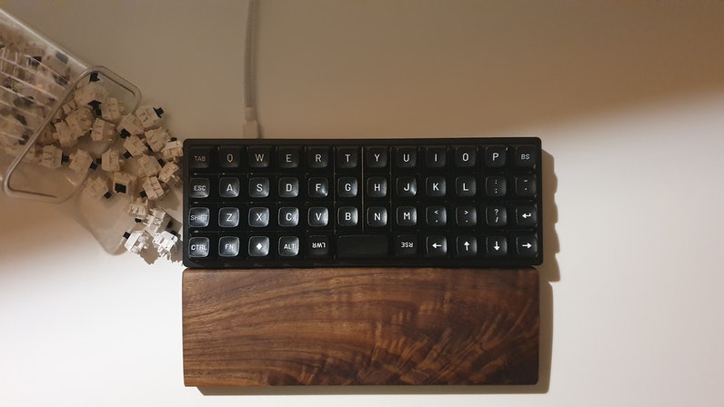 Drop white on block MT3 profile ortho keyboard planck
