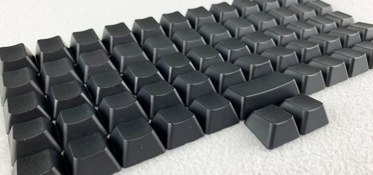 Signature Plastics DCS PBT blank ortho keycap set in black