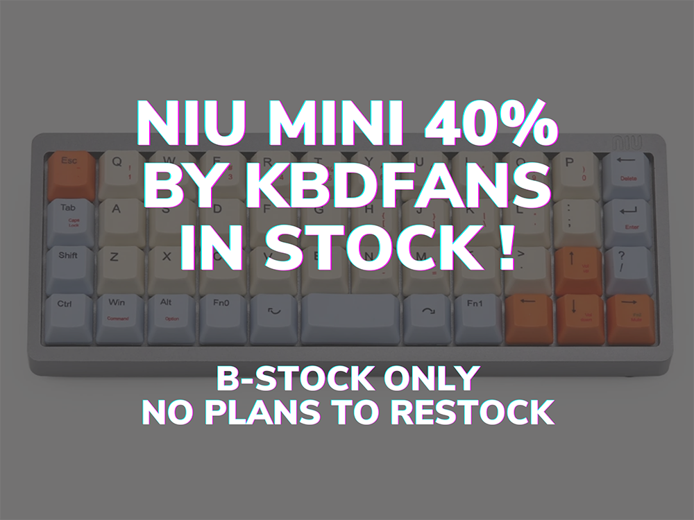 NIU Mini 40% percent keyboard in stock at kbdfans